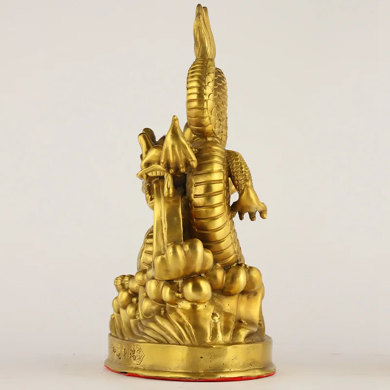 Bronze Dragon Ornament Fire Dragon Golden Dragon Zodiac Dragon Qinglong Hanlong Home Decor Decoration Xianglong