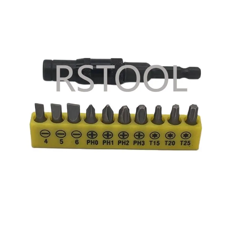 Herramienta de taladro de punta de tornillo magnético, soporte de brocas de bloqueo de cambio rápido, guía de accionamiento, extensiones de brocas, 1/4"