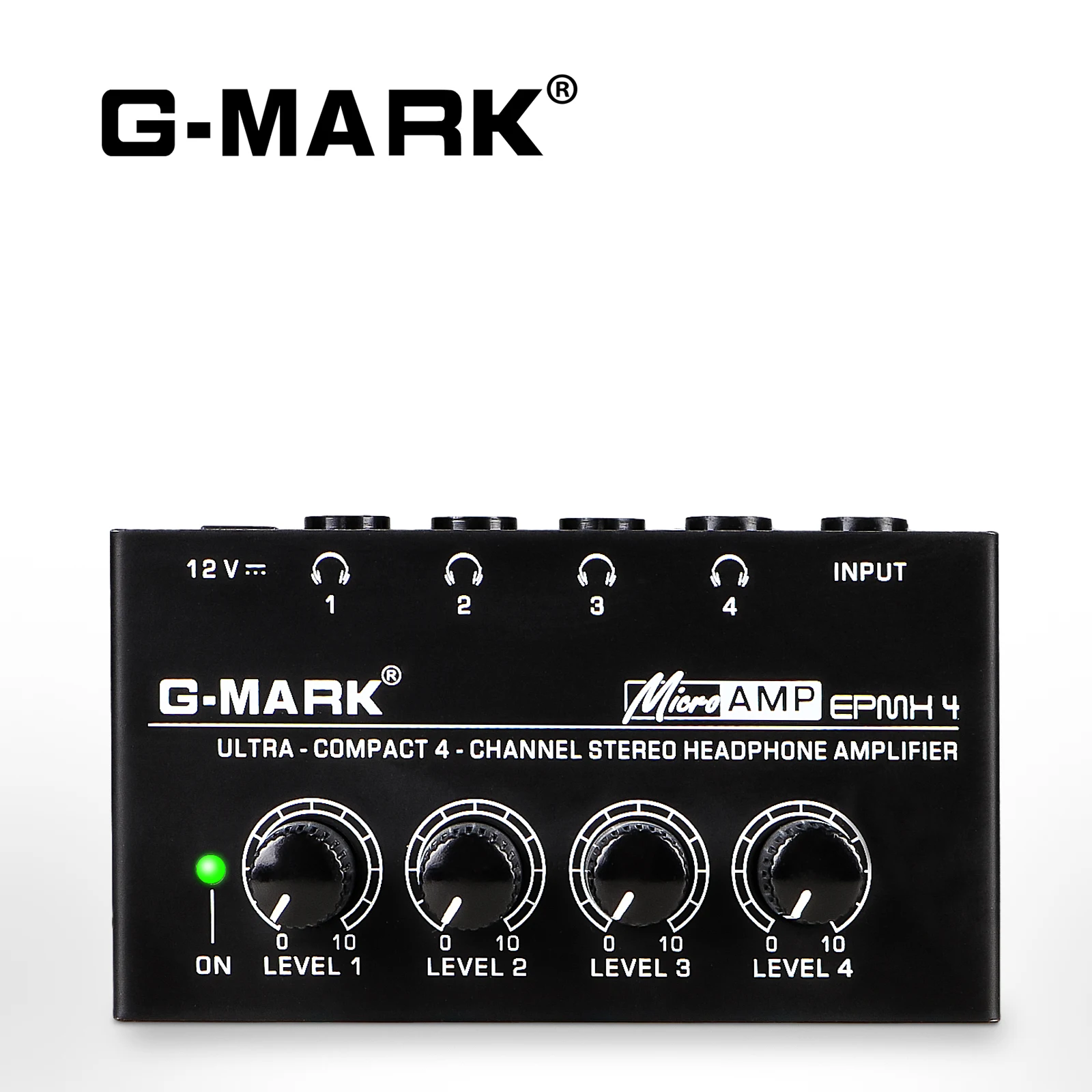 Headphone Amplifier G-MARK EPMH4 Metal Ultra-Compact 4 Channels Stereo Audio Mini Earphone Splitter