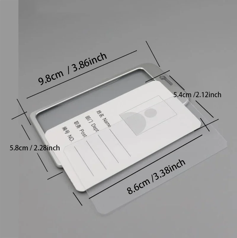 New Metal Alloy Work Name Card Holders Fashion  Business Work Card ID Badge Lanyard Holder Men Women Aluminum ID Business Case