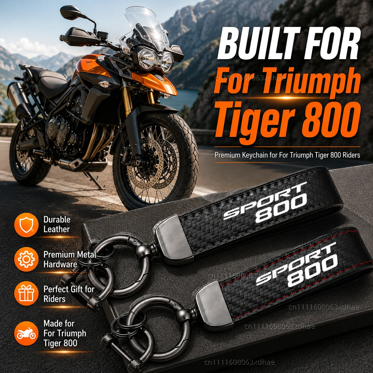 Chaveiro de couro de alta qualidade para motocicleta, acessórios para Triumph Tiger 660 800 900 GT PRO Rally Explorer 1200 1200