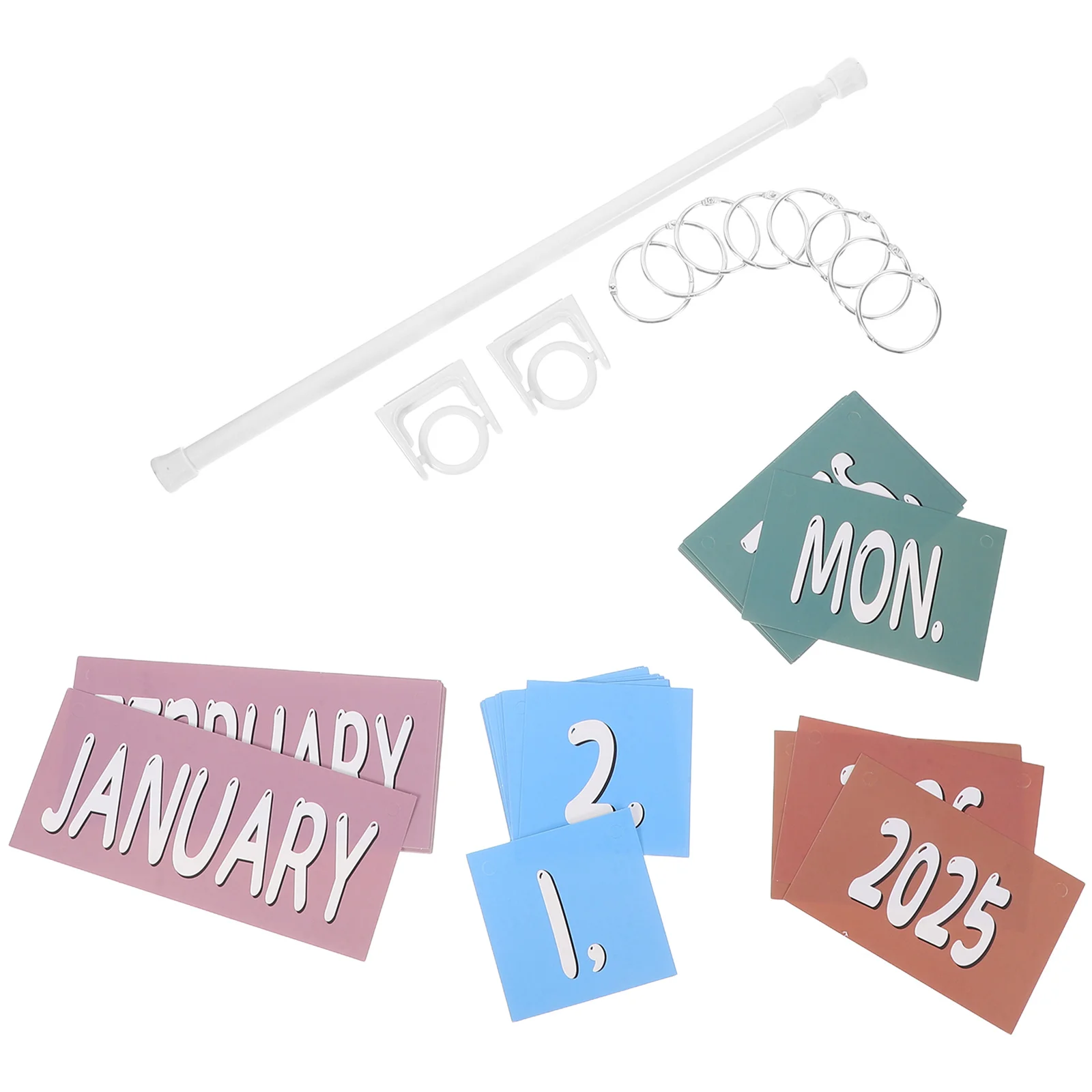 

1 Set Flip Calendar Bulletin Board Boho Classroom Decor Teaching Time Concepts Preschool Homeschool 2025-2028 Wall Desk