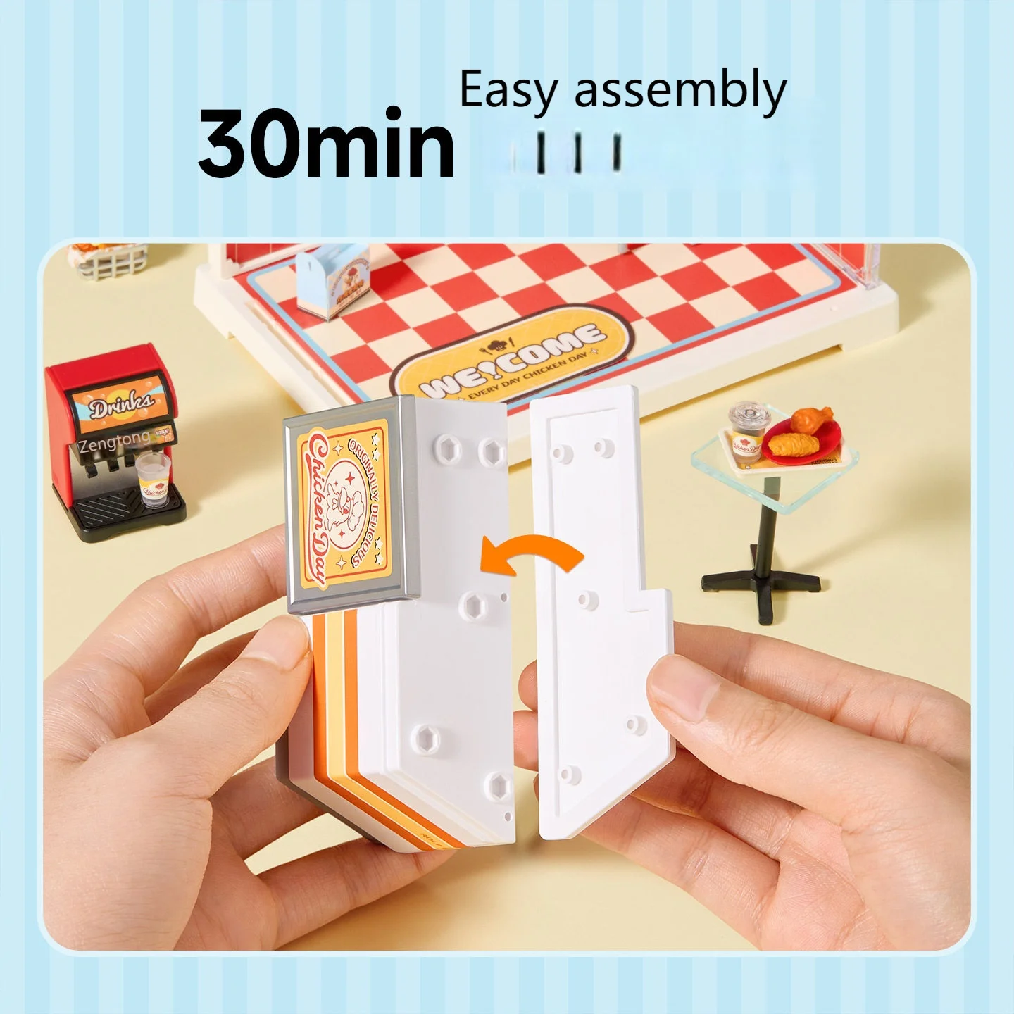 ชุดบล็อกตัวต่อขนาดเล็ก DIY สำหรับสร้างบ้าน โมเดลฉากขนาดจิ๋ว ของขวัญสร้างสรรค์สำหรับผู้หญิง งานฝีมือจิ๋วสุดมหัศจรรย์