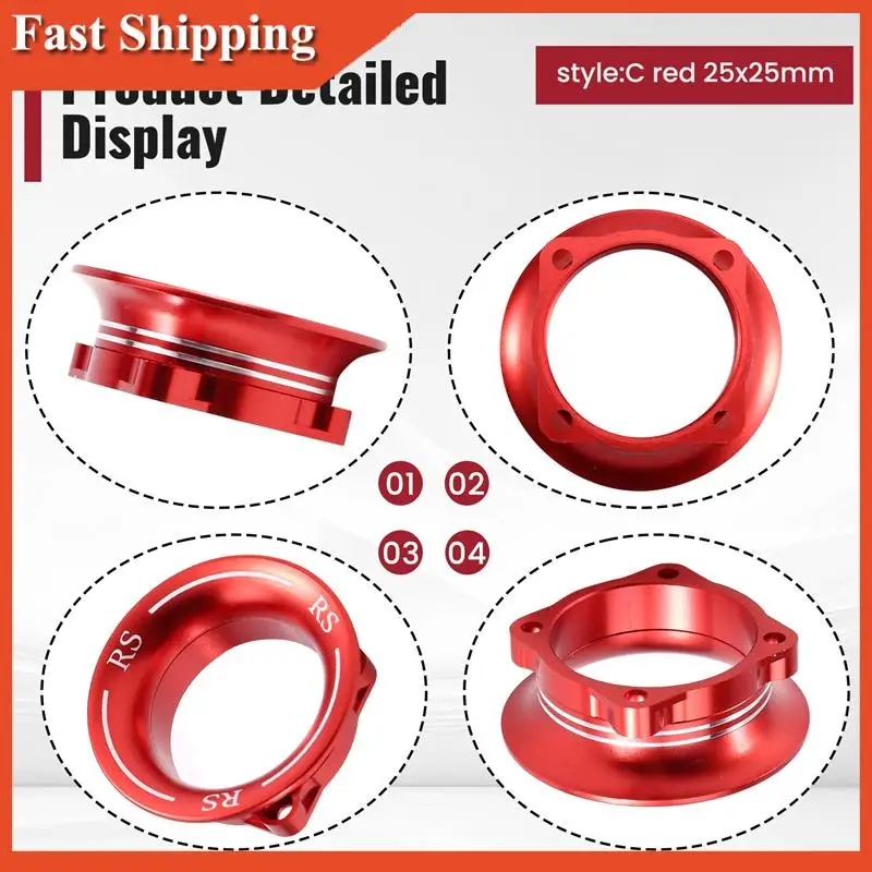 كفاءة المعادن Beadlock عجلة Beadlock عجلة حافة المطاط الإطارات المطاطية الإطارات مجموعة 25X25mm ، الأحمر لسيارة HSP/HPI RC
