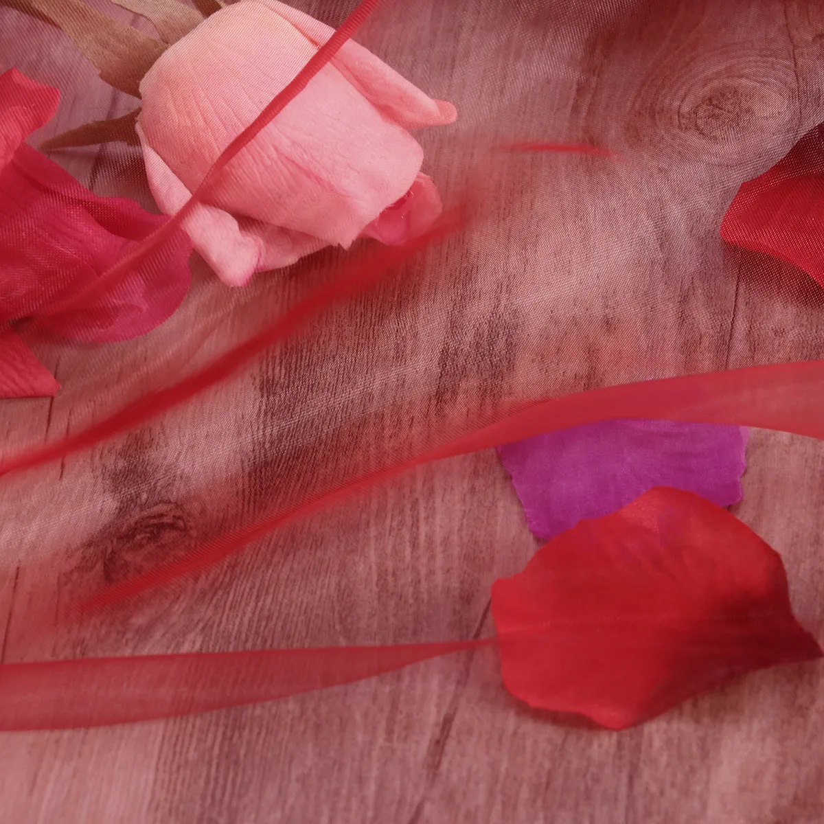 Red Solid Color Transparent Voile Sheer Window Screen for Bedroom Wedding Home Decor 100x200cm Window Curtain Voile Curtains