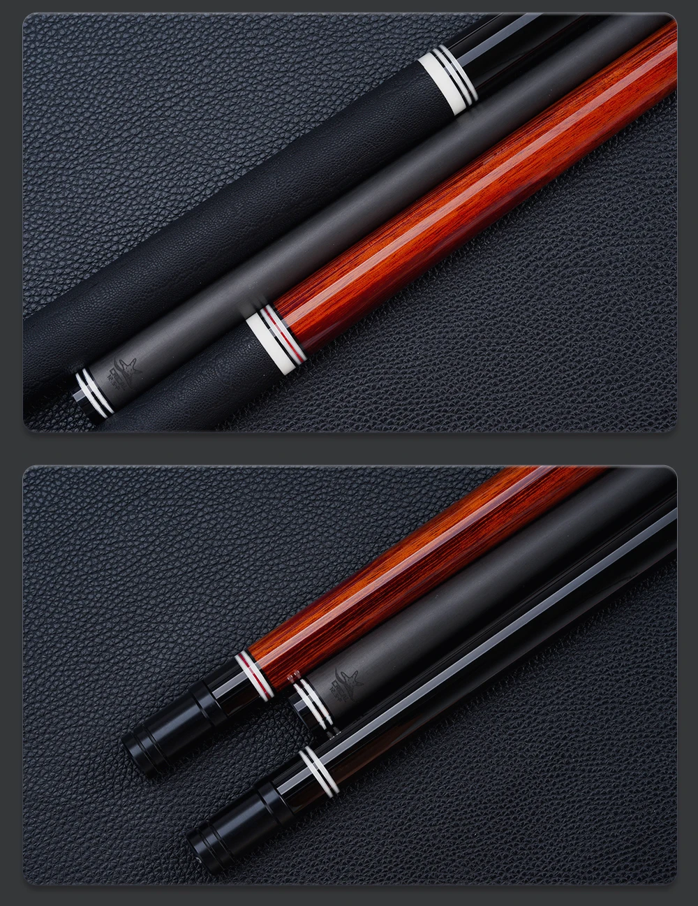 Carbonfaser-Billardqueue mit geringer Ablenkung, professioneller 12,5-mm-Spitzengröße, 3/8x8-Gelenk, Lederummantelung, 58 Zoll, 19-20 Unzen, Billard-CRICAL – Detail 11