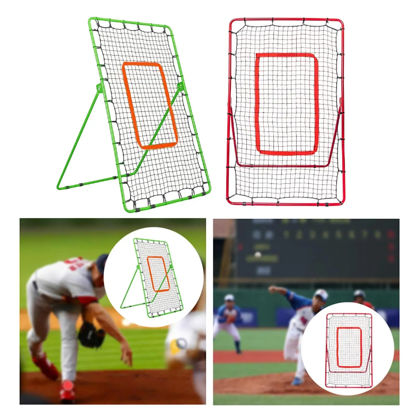 

Baseball Practice Net Portable Angles Adjustable Lightweight Training Net for Backyard Pitching Batting Training Indoor Outdoor