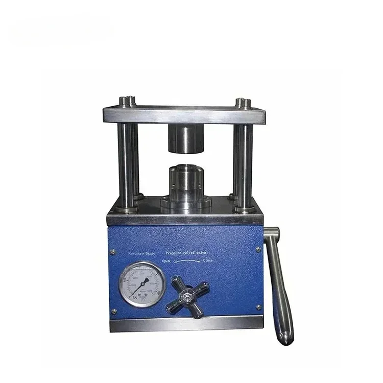 

Низкая цена, производство Китай, высокое качество, беззаботная эксплуатация, гидравлический пресс для обжима кнопочных и монетных батареек