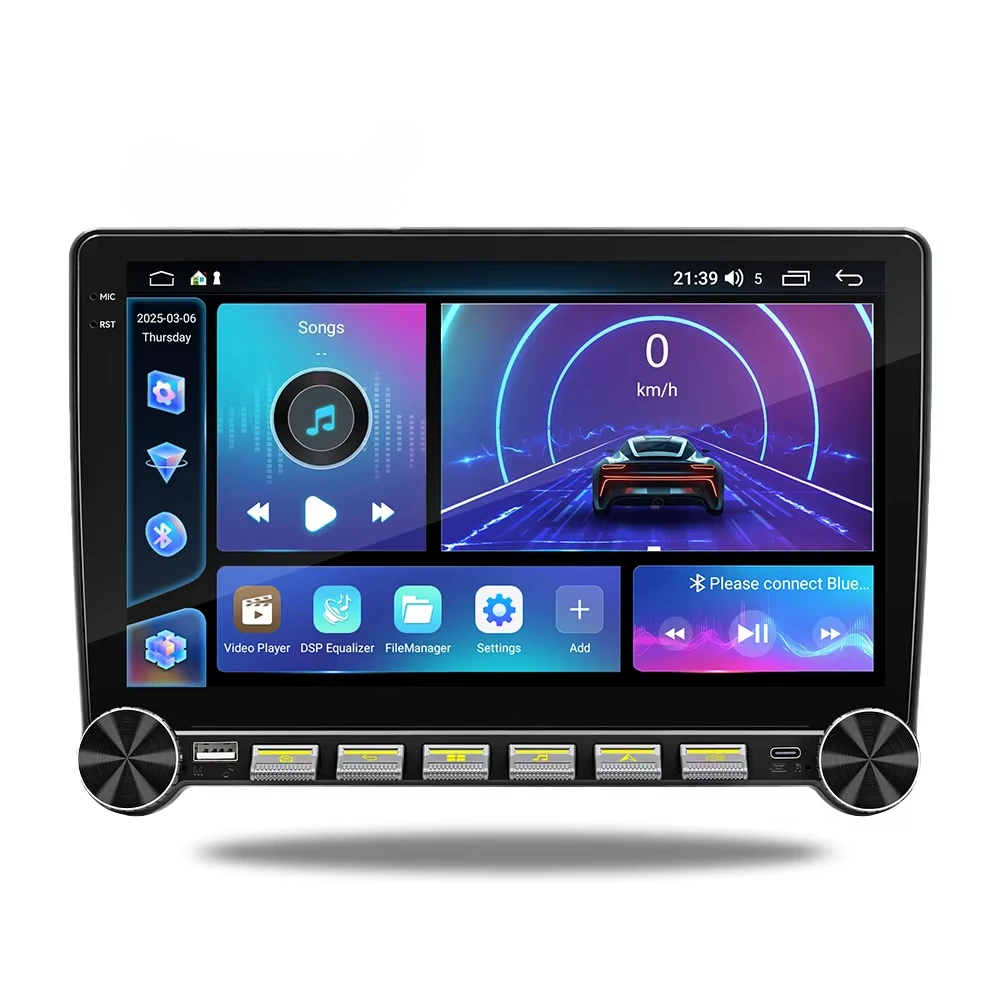

STLFBQCC10.1''Android Car Radio Quad Octa DSP 32EQ 4G GPS WIFI for Universal RDS Wireless Carplay Android Auto Car Player BT USB