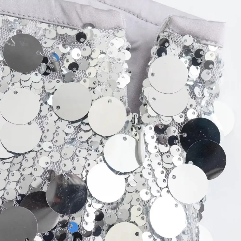 

Women's Sequin Skirt High Waist Sparkly Bodycon Mini Skirt Glitter Stretchy Short Party Night Out Skirts А-линия юбка
