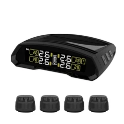 CAREUD Car TPMS tire pressure monitoring system solar type monitor with 4pcs external sensors