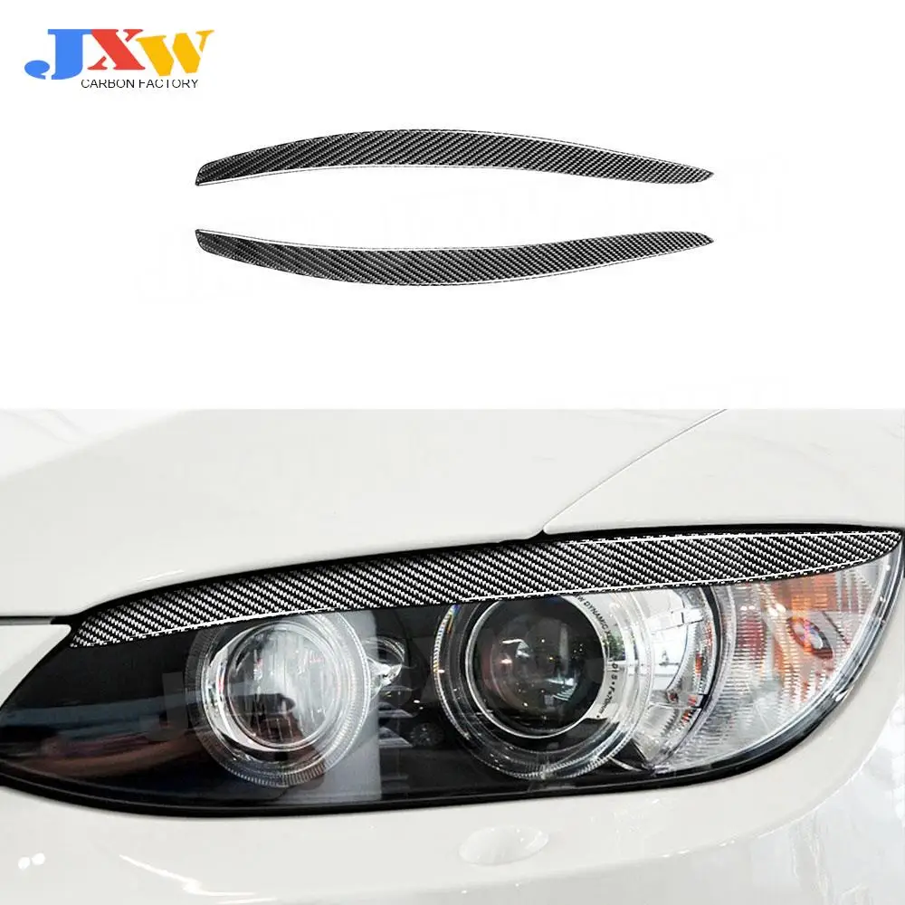 

Carbon Fiber Headlight Eyebrows Sticker Trim For BMW 3 Series E92 E93 M3 Coupe E90 318i 320i 325i F30 2005-2015 Foglamp Eyebrow