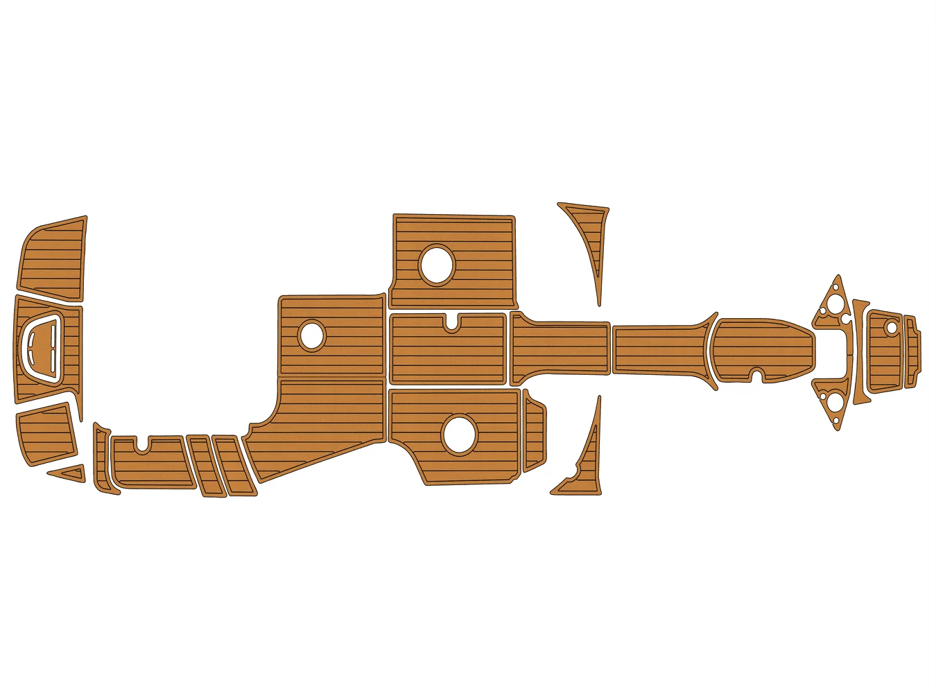 

2010-2015 Sea Ray Sundeck 1/4 дюйма, 6 мм, пена EVA, нескользящий морской коврик из тикового дерева из ПВХ, морской коврикjah, водный ковер, морской пол