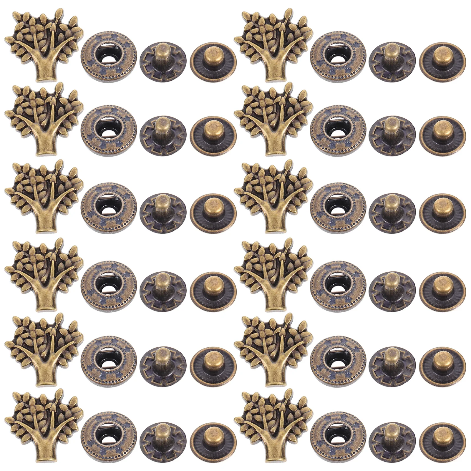 

20 set Bronze Snaps Zinc Alloy Fasteners Cartoon Wallet Buckle Retro Buttons Classic Carvings DIY Crafts Durable Clasp
