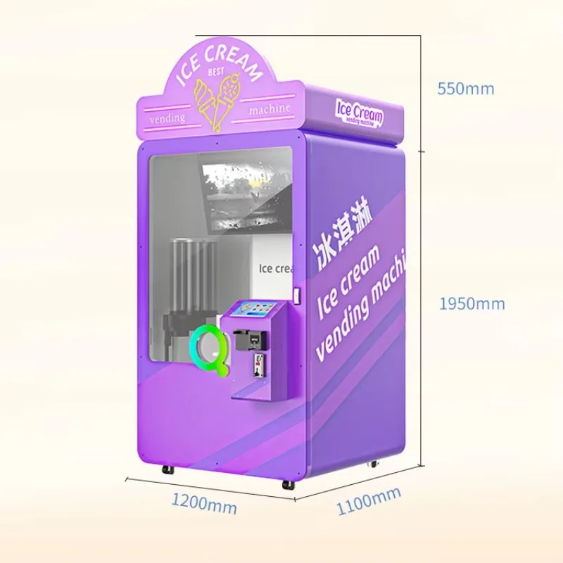 

FOODLINE Customized Automatic Self-Service Commercial Soft Serve Ice Cream Vending Machine for Business Use