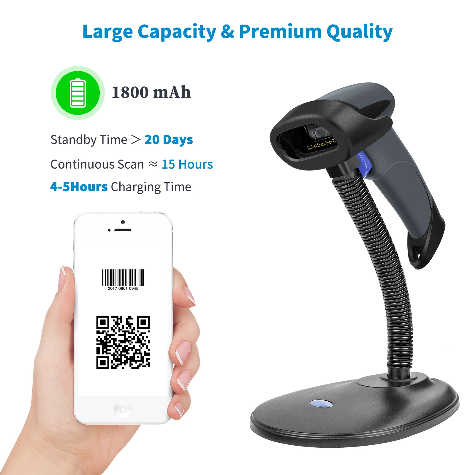 Imagem -05 - Radall-qr 2d Barcode Scanner 2.4g sem Fio Bluetooth Compatível Bar Code Reader para Pos Supermercado Tela Móvel