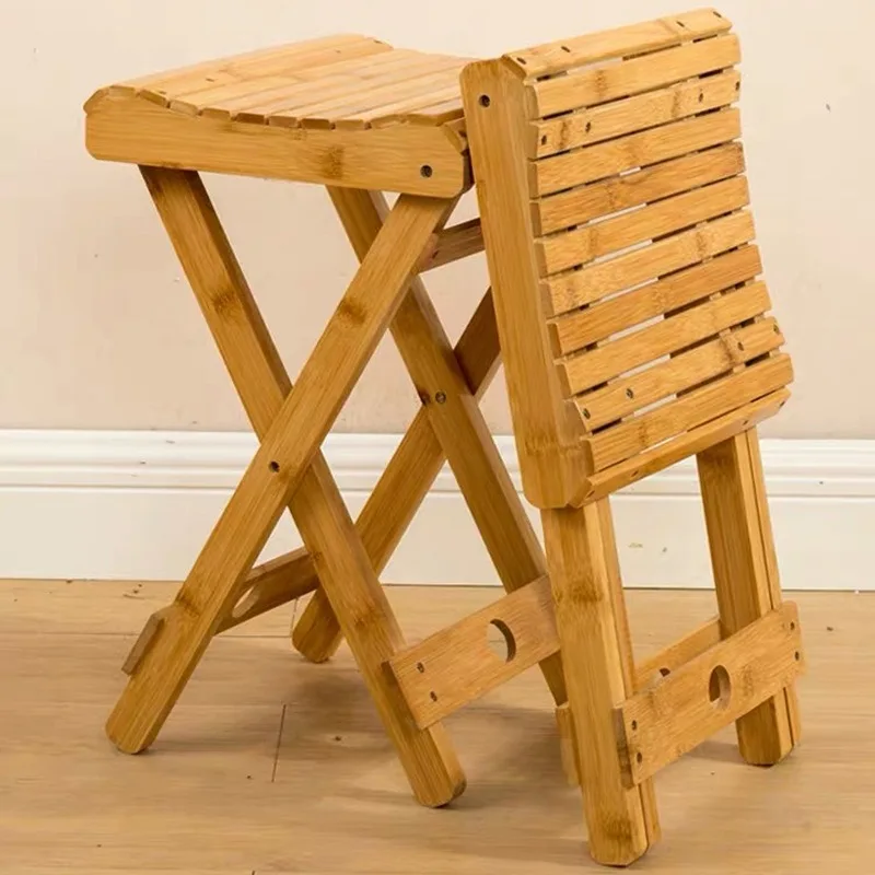Nanzhu folding stool portable household solid wood Mazar outdoor fishing chair small bench small stool square stool wholesale
