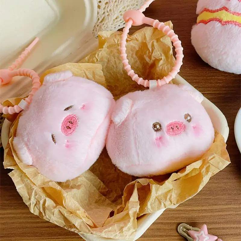 Leuke Cartoon Kleine Varken Baozi Pop Pluche Hanger Sleutelhanger Kawaii Dier Pluche Varken Rugzak Decoratie Hanger Accessoires Cadeau