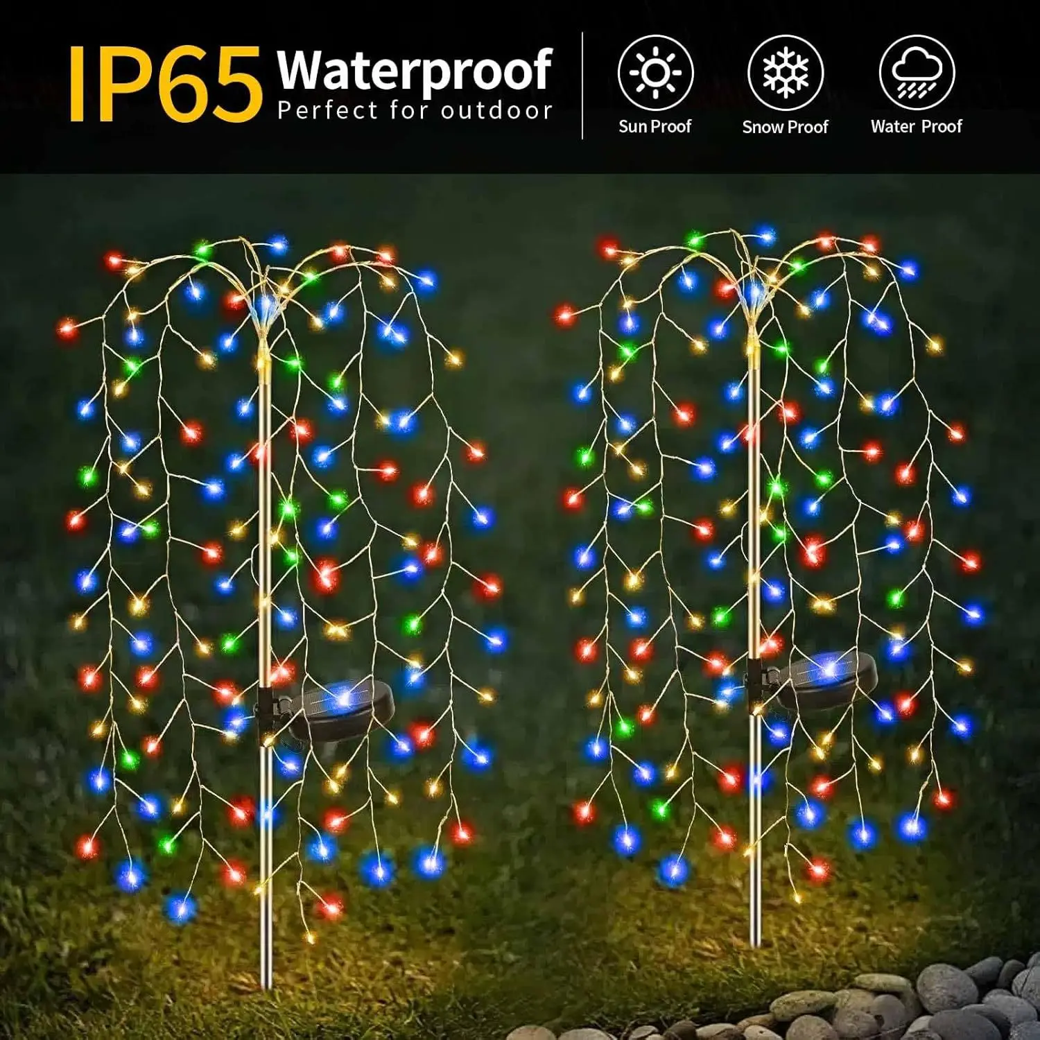 

Solar Ground Firecracker Lights Led Copper Wire Fireworks Lights String Christmas Holiday Ambient Lights Garden Lawn Lights