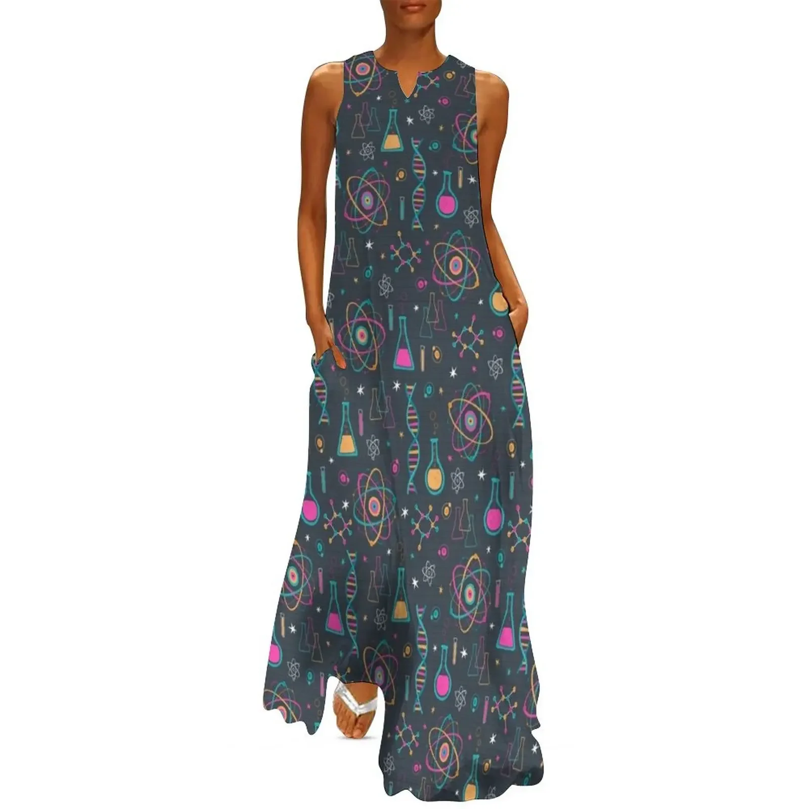 

Midcentury Modern Science Long Dress Party dresses evening dress women women's luxury party dress