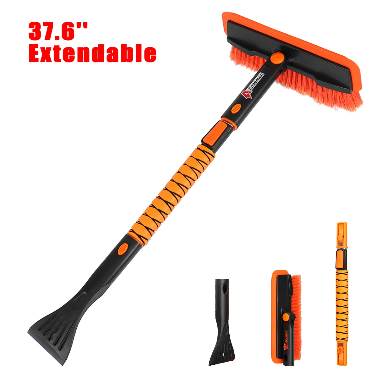 37.6inch Ice Scraper Extendable 3 IN 1 Snow Brush Remover Shovel For Car Truck SUV