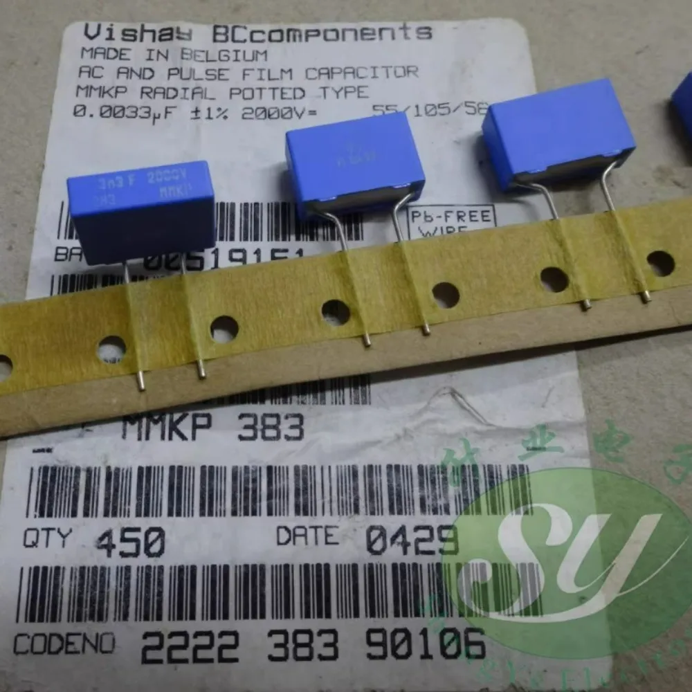 

10PCS BC 0.0033uf/2000v 3.3nf 3300pf 3n3 332 Brand New 8mm Film Capacitor (High Precision 1%)