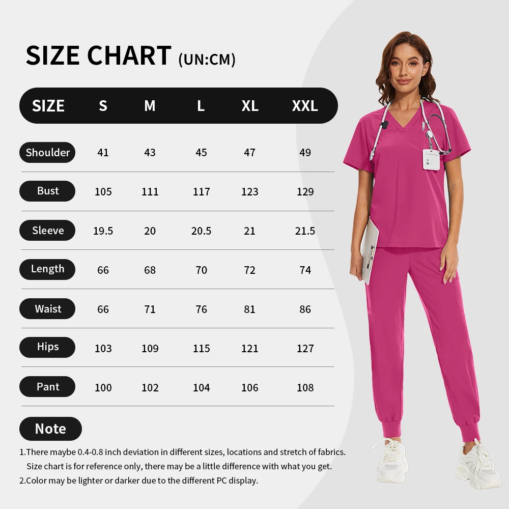 Women Men Unisex Scrub Set Medical Nursing Scrub Surgical Uniforms Beauty Salon Work Wear Clinical Scrubs Tops Pants Doctor Suit