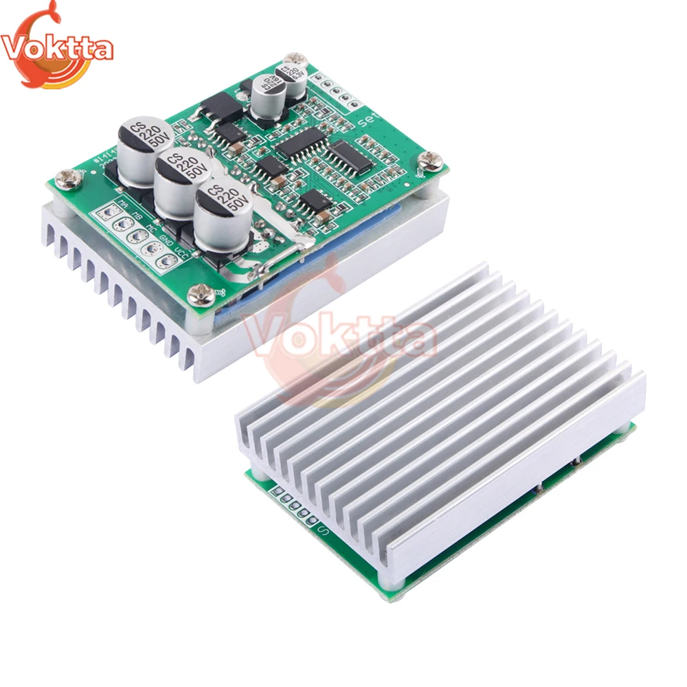 DC Brushless Motor Speed Controller Hall Free Motor Driver Board High Power Foward Reverse Speed Regulator Module 500W DC 12-36V