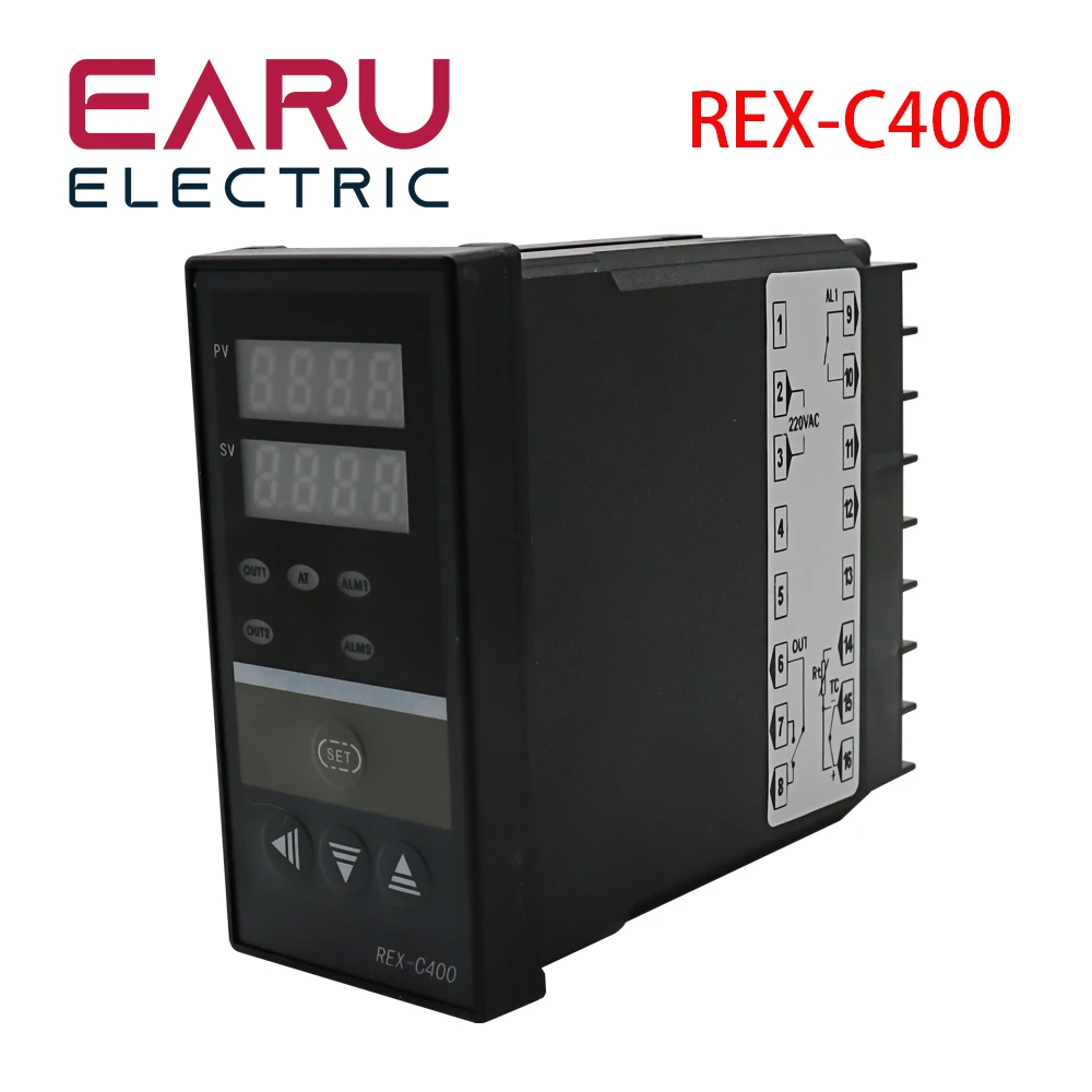 

PID Digital Temperature Controller REX-C400 C400 Universal Input Relay SSR Output for Automatic Packing Machine Thermostat Hot