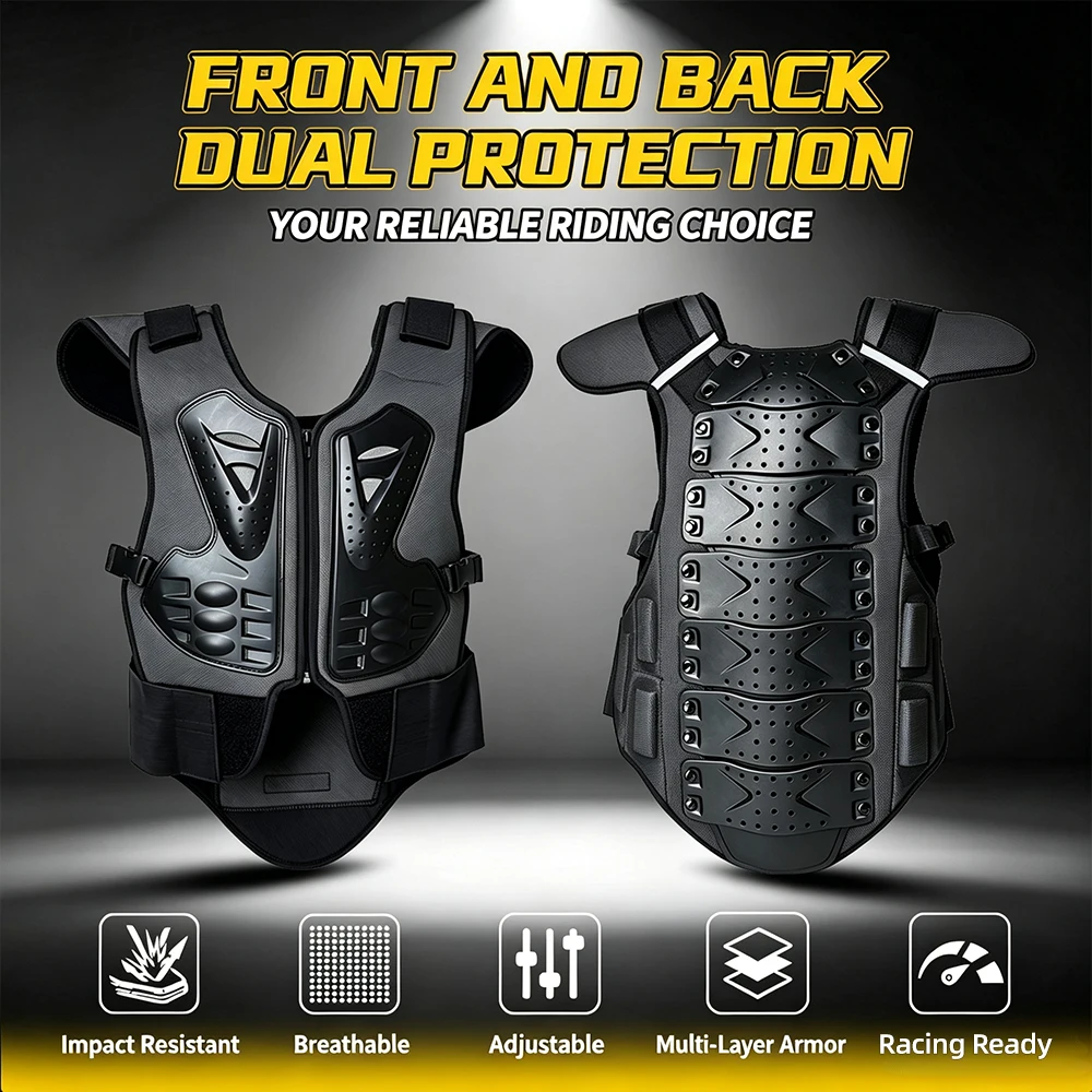 Motorcycle Armor Vest Riding Cross-Country Skiing Downhill Armor Protection Chest Protection Back Protection Lightweight