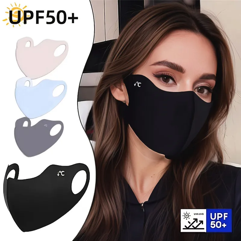 Cooling Summer Sun Mask Outdoor Sports Breathable Ice Silk Driving Summer Face Coover Cycling Ice Silk Shopping Sun Mask