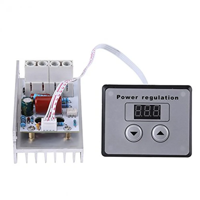 

10000W SCR Digital Voltage Regulator Speed Control Dimmer Thermostat AC 220V 80A