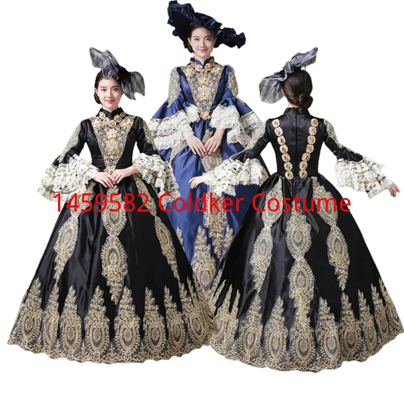 

Victorian Costumes for Women Party Performance Costume Stage Car Flower Solemn Dinner Grand Photo Host Female