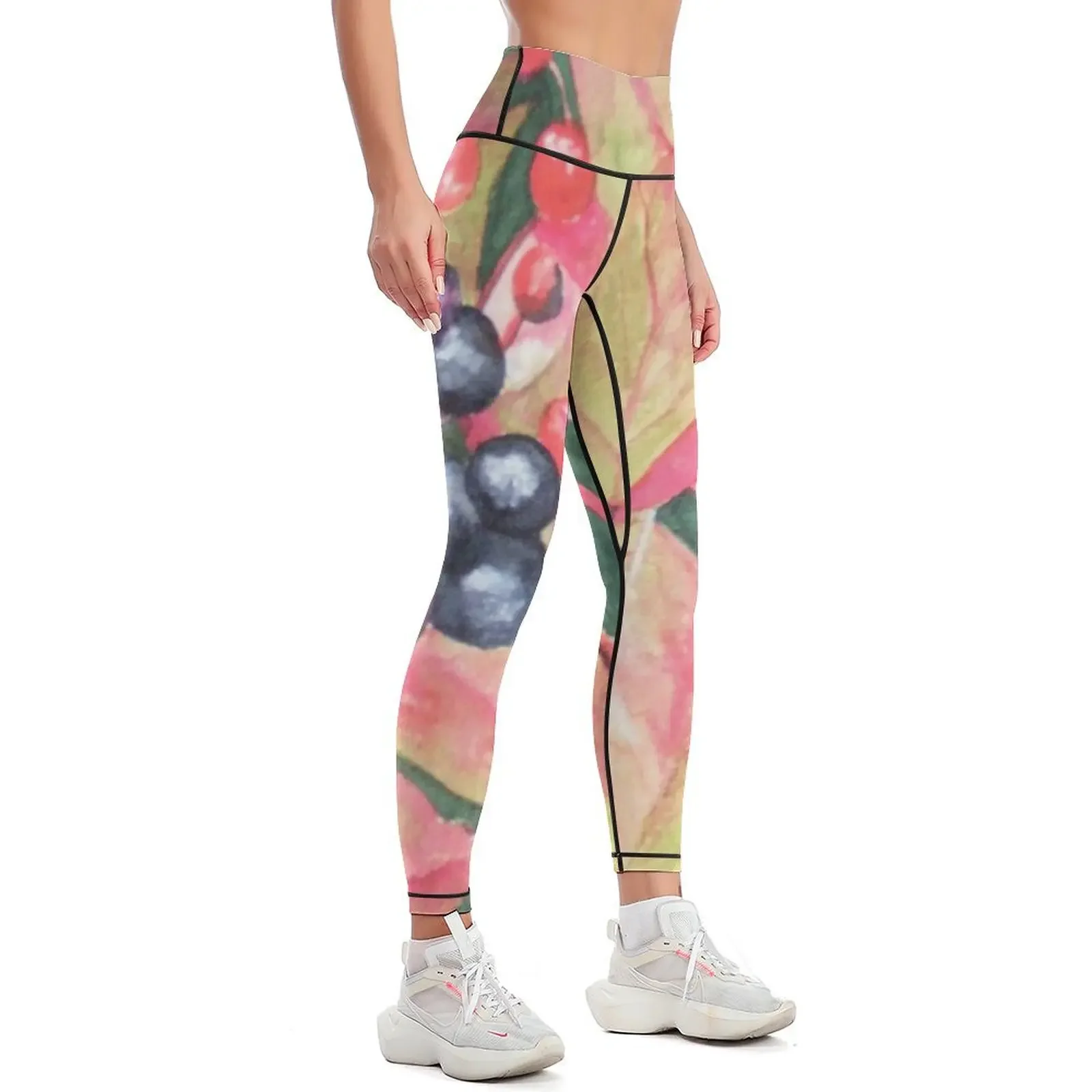 Berries Leggings fitness set gym sports shirts gym sports for gym Womens Leggings