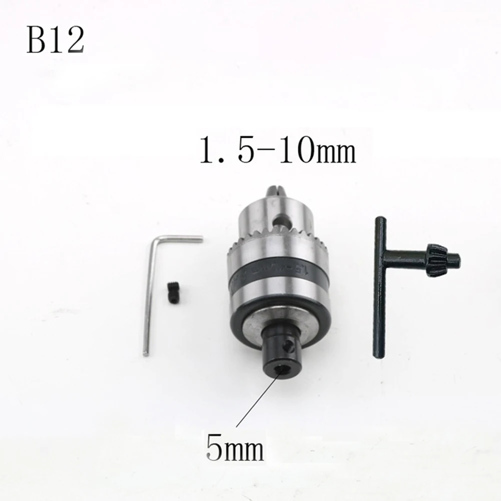 B12 Drill Chuck L T Spanner Connector With Wrench Clamping Range 1.5-10mm CNC Machine Convert Adapter For Milling Machine, Lathe