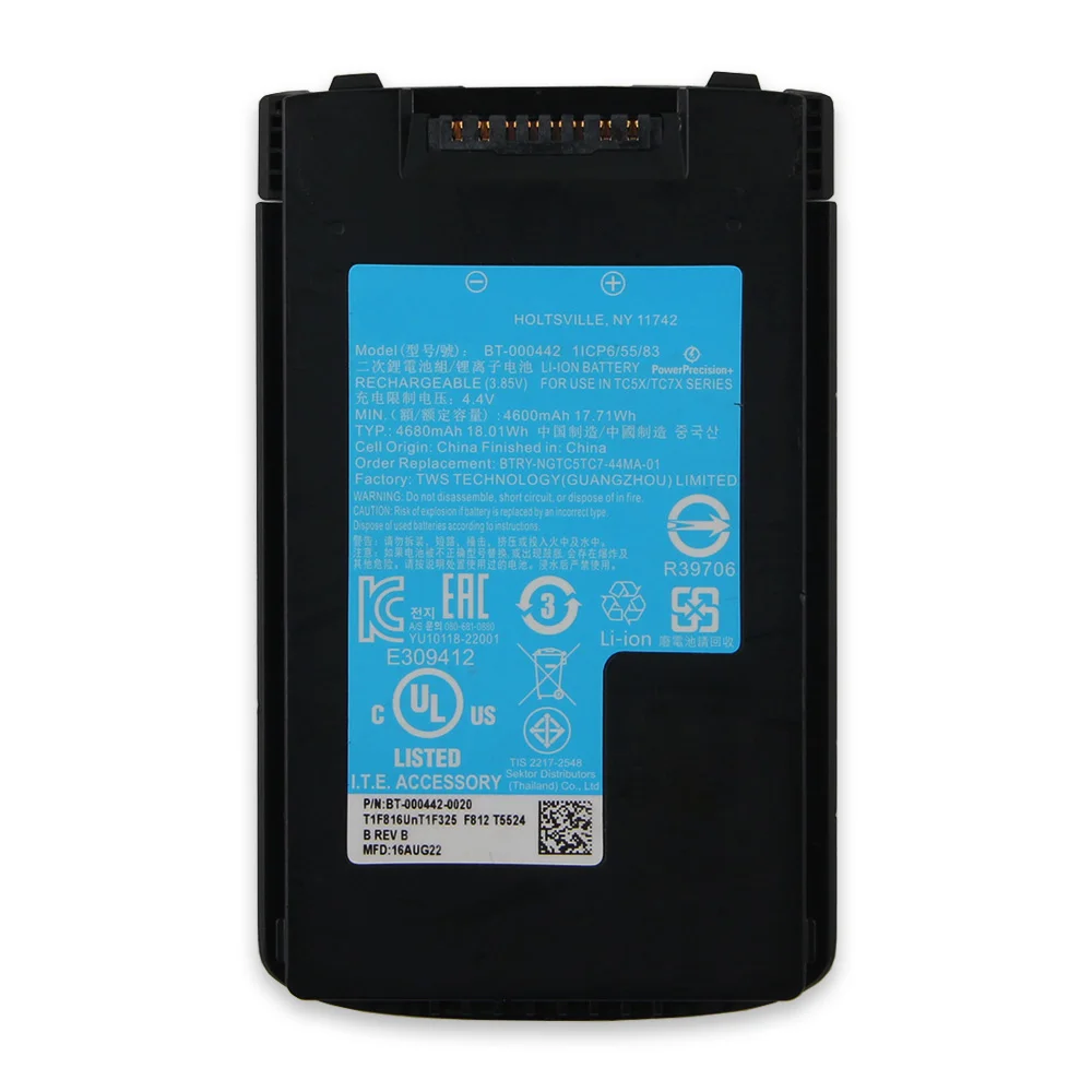 4680mAh Replacement Battery BT-000442 For Zebra TC53 TC5301 TC58 TC73 TC78 BT-000442A High Capacity 6900mAh