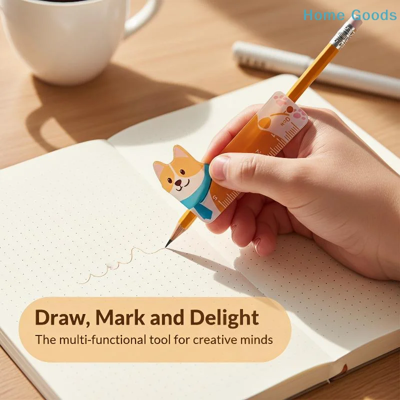 preferred5Pcs 5cm Mini Straight Cartoon Animal Plastic Rulers Cute Portable Bookmark Ruler for Student Art Class Stationery