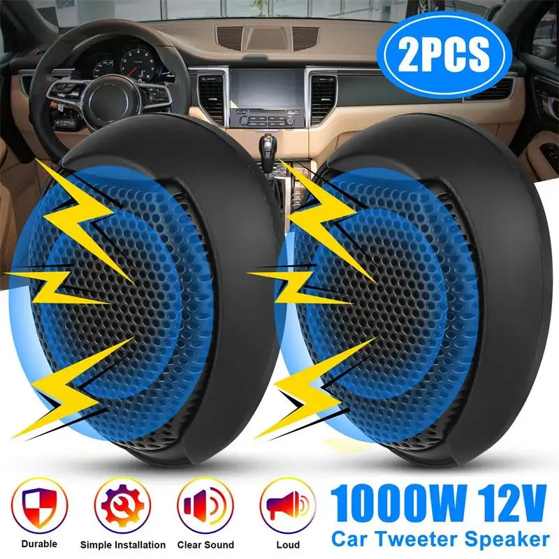 Waterproof Car Audio Tweeter 1 Pair 1000W Super Power Noise Reduction Hifi High Frequency Horn Speaker For Auto