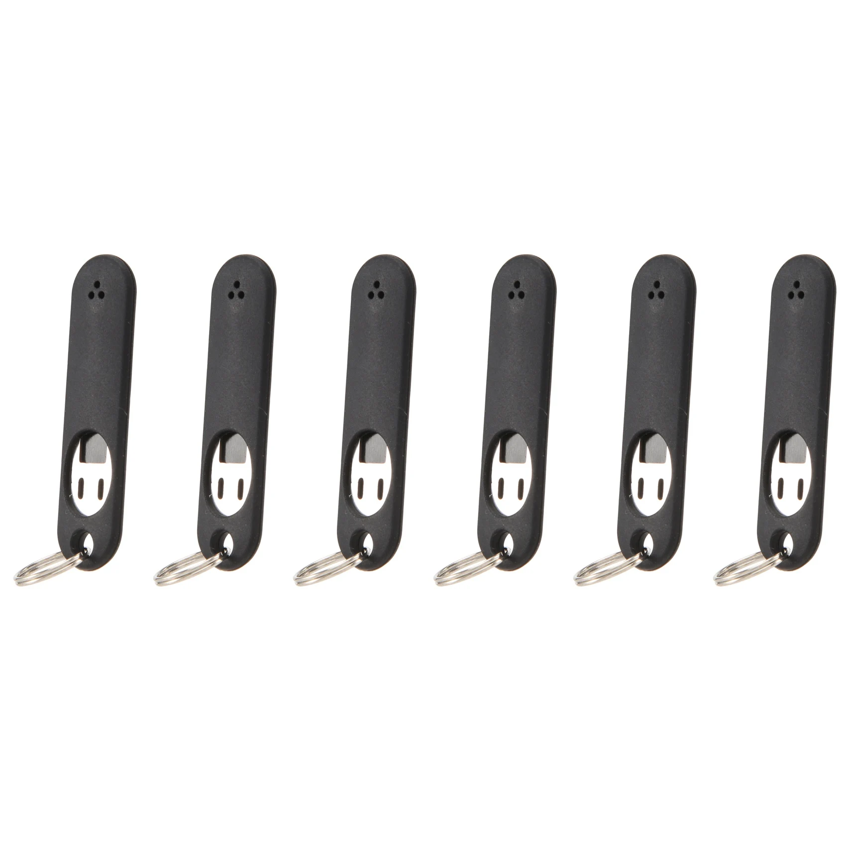 6Pcs SIM Card Removal Tool-Sim Card Tray Pin Eject Removal Tool Needle Opener Ejector,with Removable Key Chain,Black