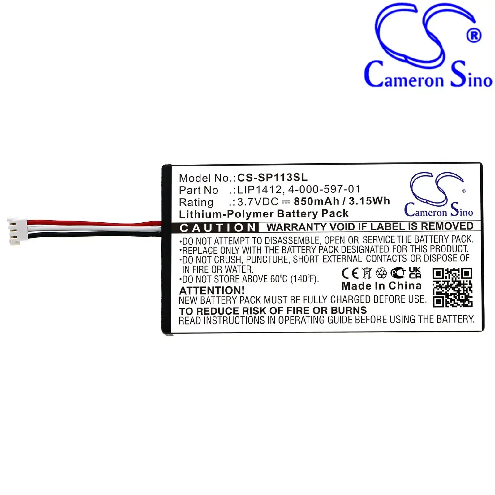 850mAh Game Console PlayStation Battery LIP1412, 4-000-597-01 for Sony PSP GO, PSP-N100, PSP-NA1006