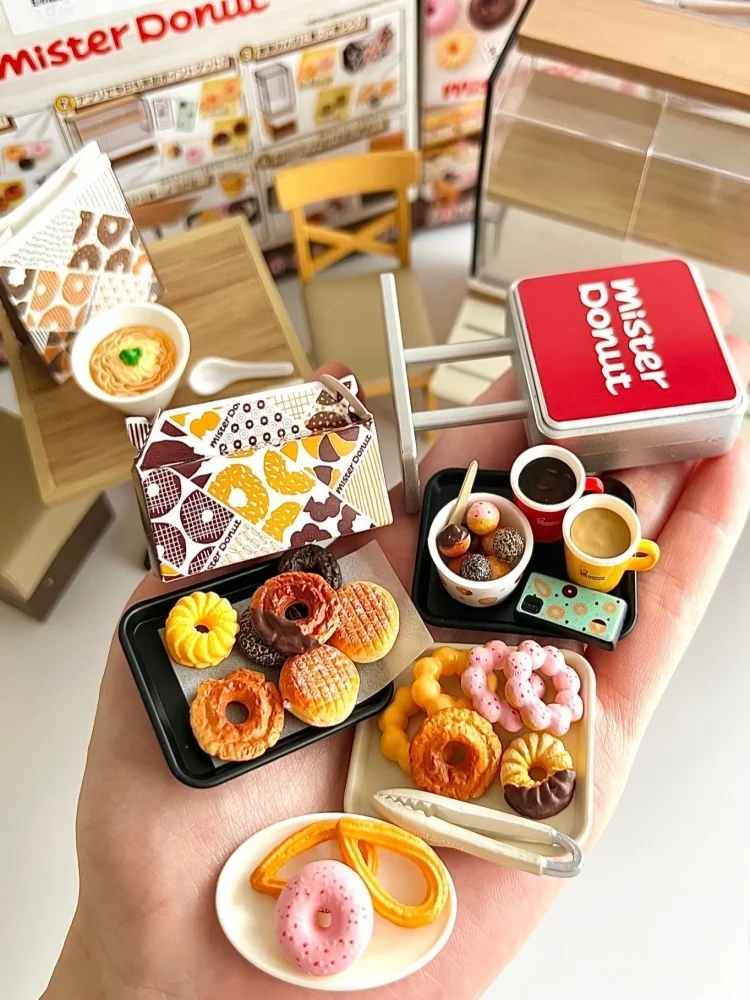 ของสะสม Re-Ment Mister Donuts รุ่น Maarui Shiawase กล่องสุ่ม ของตกแต่งจิ๋ว ฉากจำลองขนมหวานญี่ปุ่น ของขวัญ
