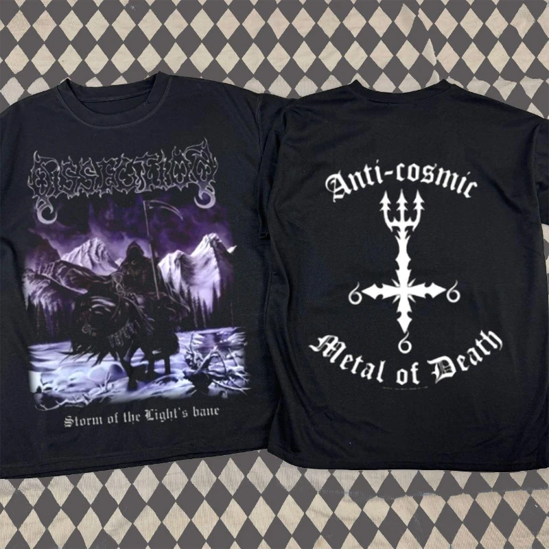 Dissection “Storm of the Light’s Bane” Album Graphic Black Metal Band T-shirt Shirt for Men and Women Y2K