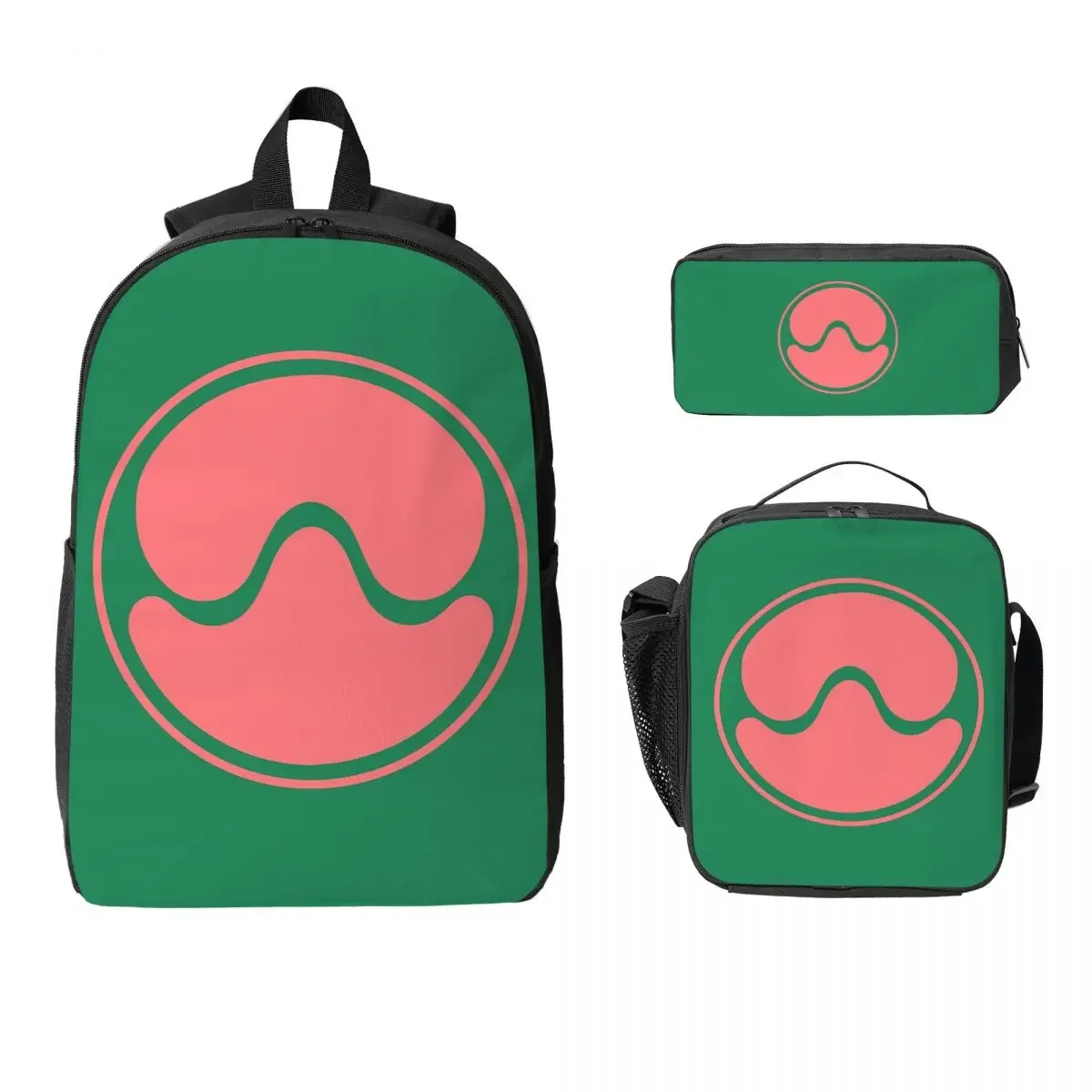 Gaga Planet Chromatica Backpack Student Boys Girls BookBag School Bag Computer Shoulder Bags 3ps Insulated Lunch Bag Pencil Case