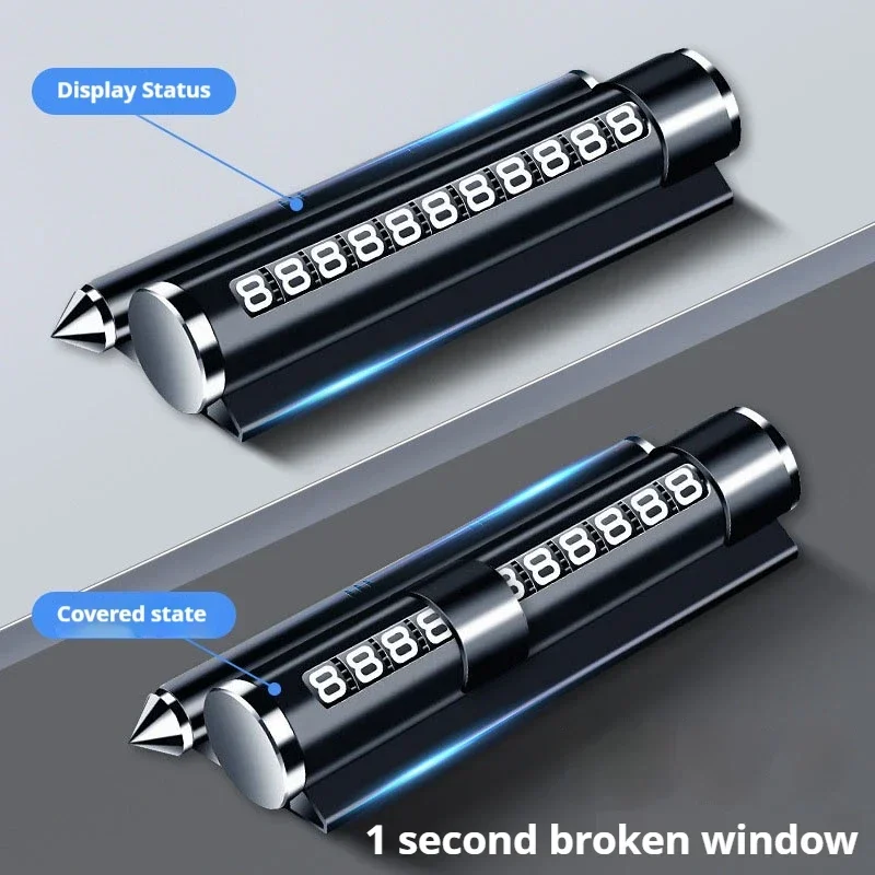 Car Safety Hammer Multifunctional Aromatherapy Temporary Parking Sign Mobile Phone Creative Car Mobile Phone Holder