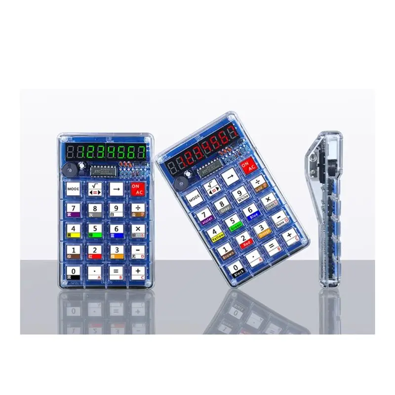 [A93Z!】 Calculators Soldering Projects LED Digital Tube 51 Microcontroller Control DIY Soldering Projects Red