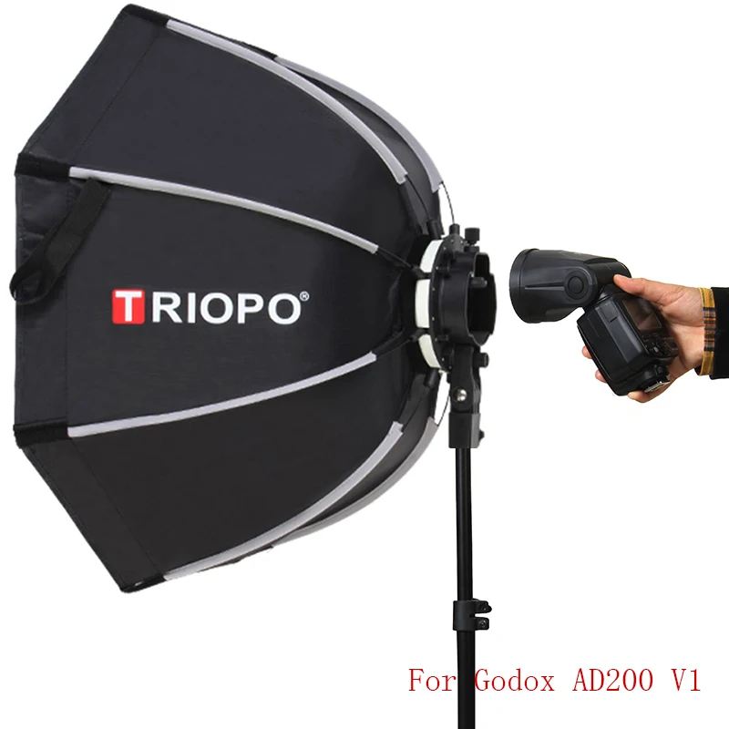 TRIOPO Softbox KX55CM KX 65CM 90CM Octagon Umbrella Light Box For Godox AD200 V1 Speedlite Flash Light Photography Photo Studio