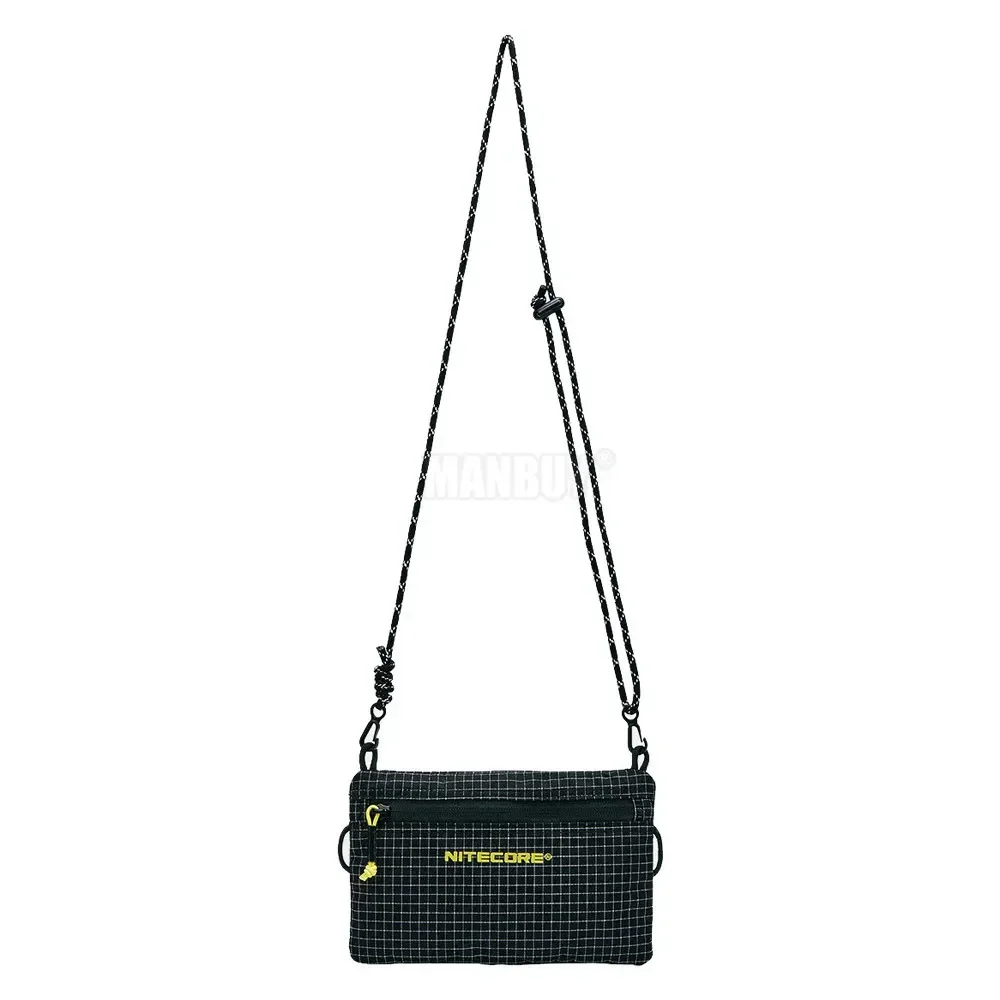 Nitecore NPP01 mini Outdoor Shoulder Crossbody Bag 0.5L Capacity 4.1g Ultra Lightweight Premium and Durable Material Black color