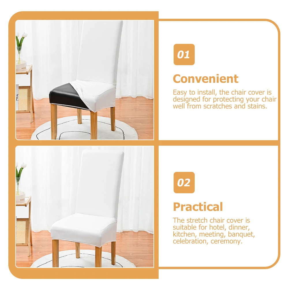 

Chair Protector Cover for Slipcover Stretchable Seat Dining Elastic Covers Office