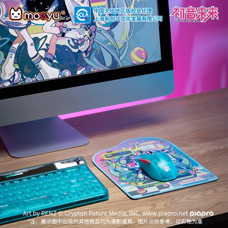 Moeyu Hatsune Miku Encounter of Retro and Future Mouse Pad Mousepad Vocaloid Gamer Desk Mat Keyboard Mat Cartoon Anime Playmat