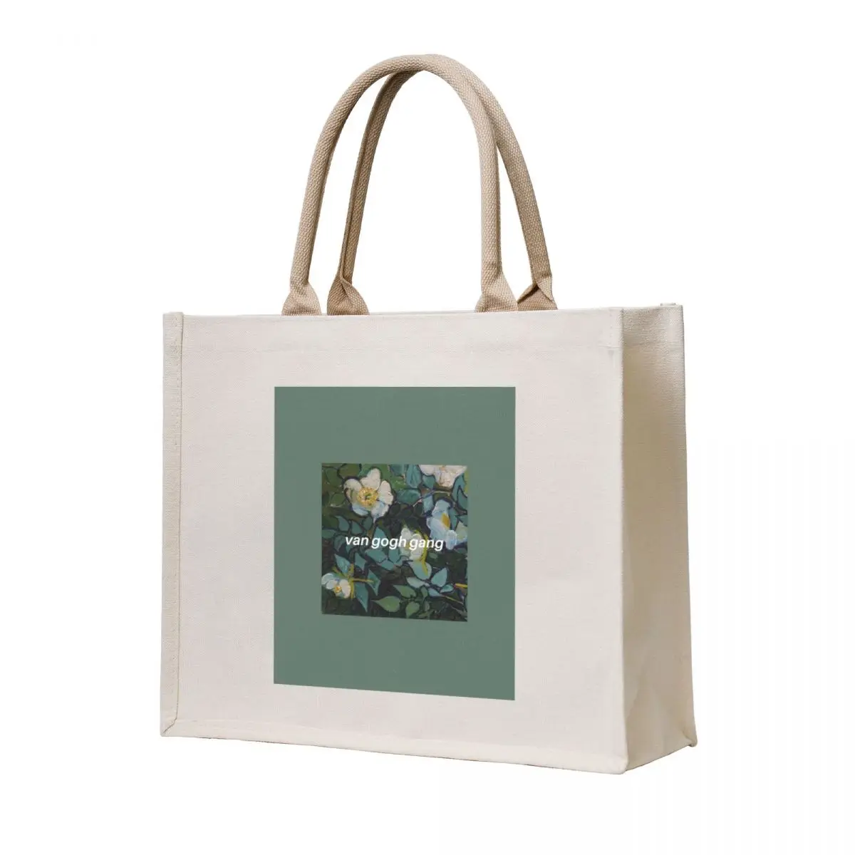 

van gogh gang art aesthetic phone case green painting Tote Bag Canvas tote bag men Lady bags
